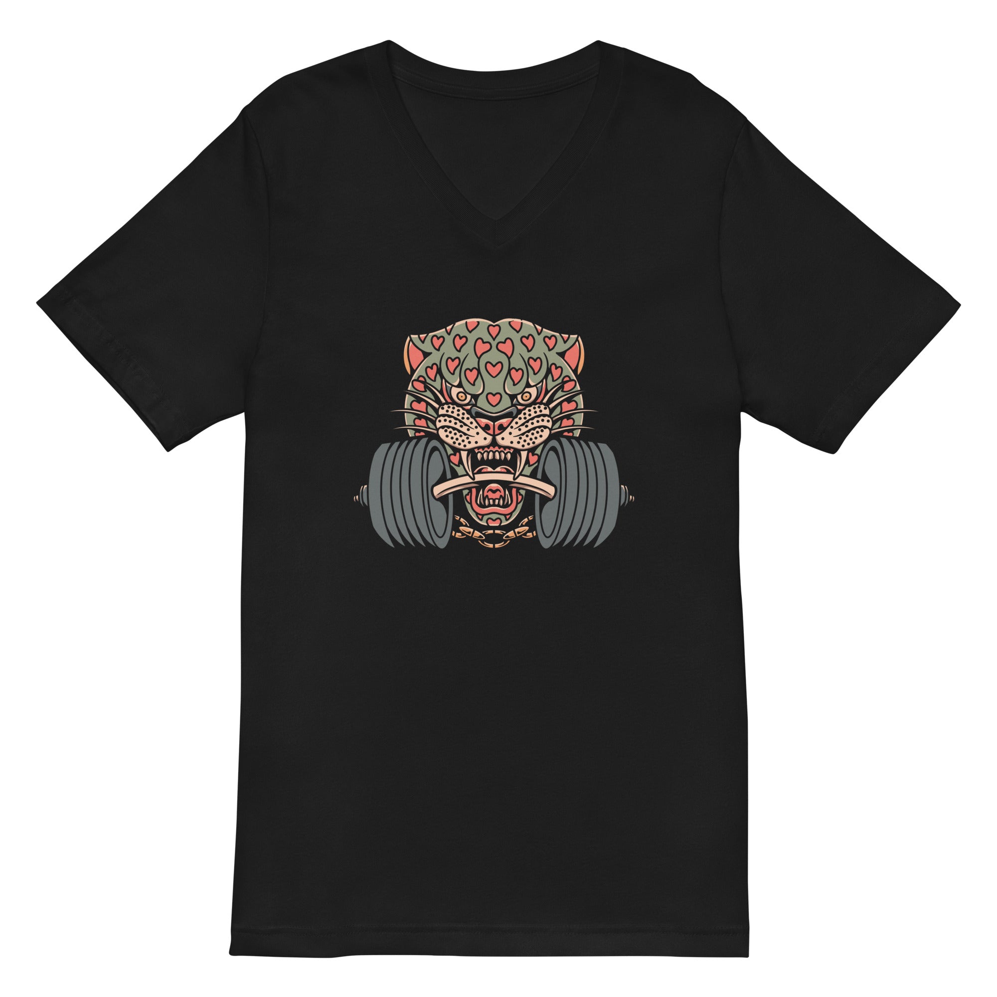 Tiger Heart V-Neck T-Shirt Strong AF Style