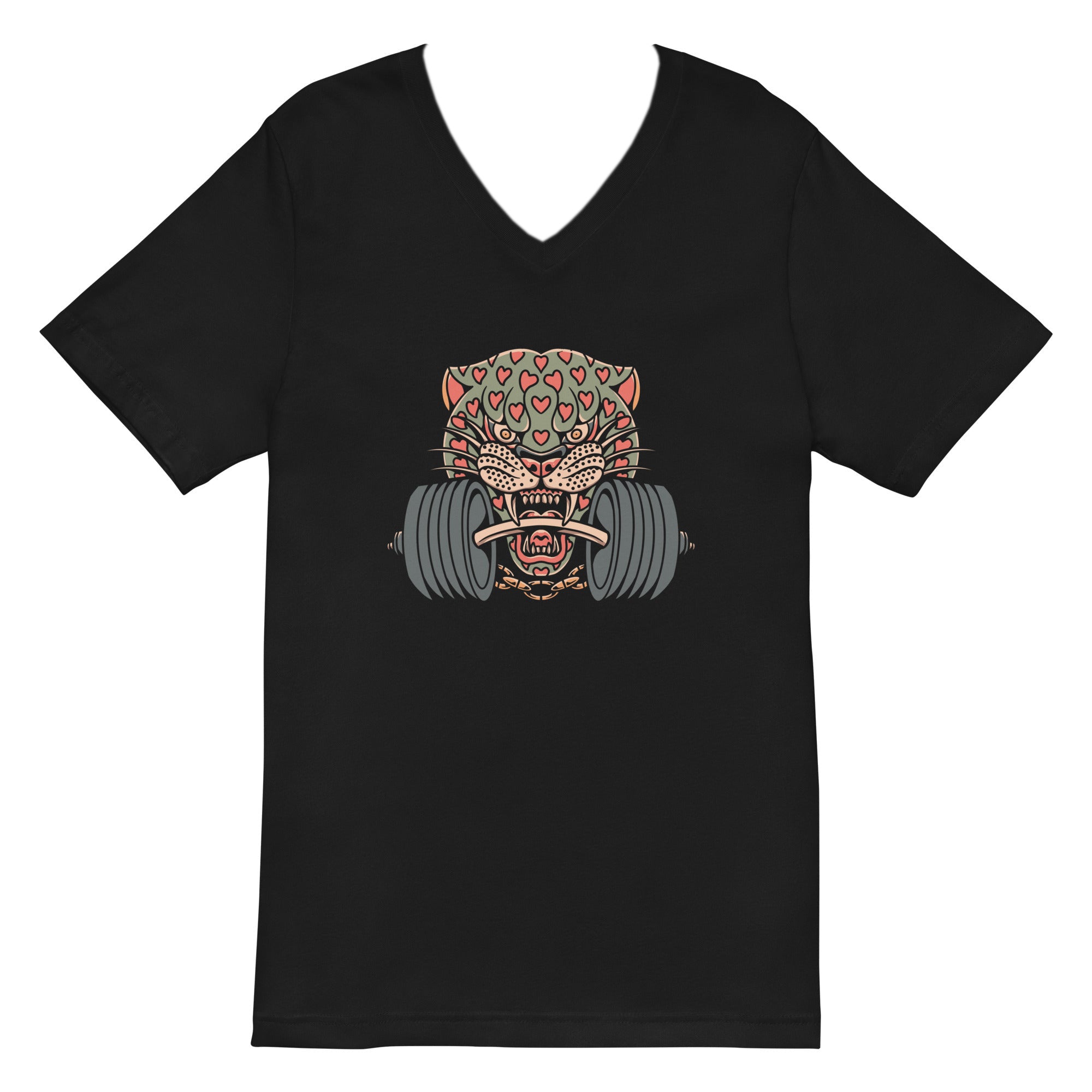 Tiger Heart V-Neck T-Shirt Strong AF Style